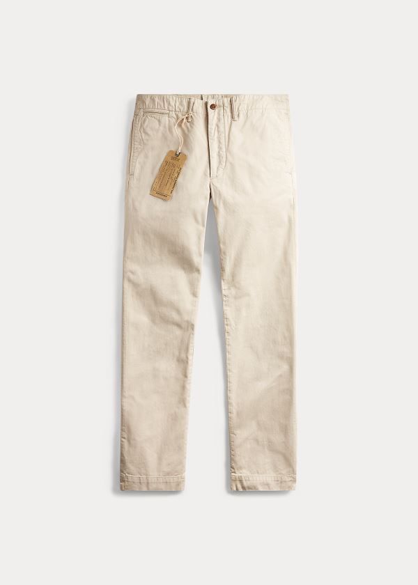 Men's Ralph Lauren Cotton Chino Pants | 976038YFT